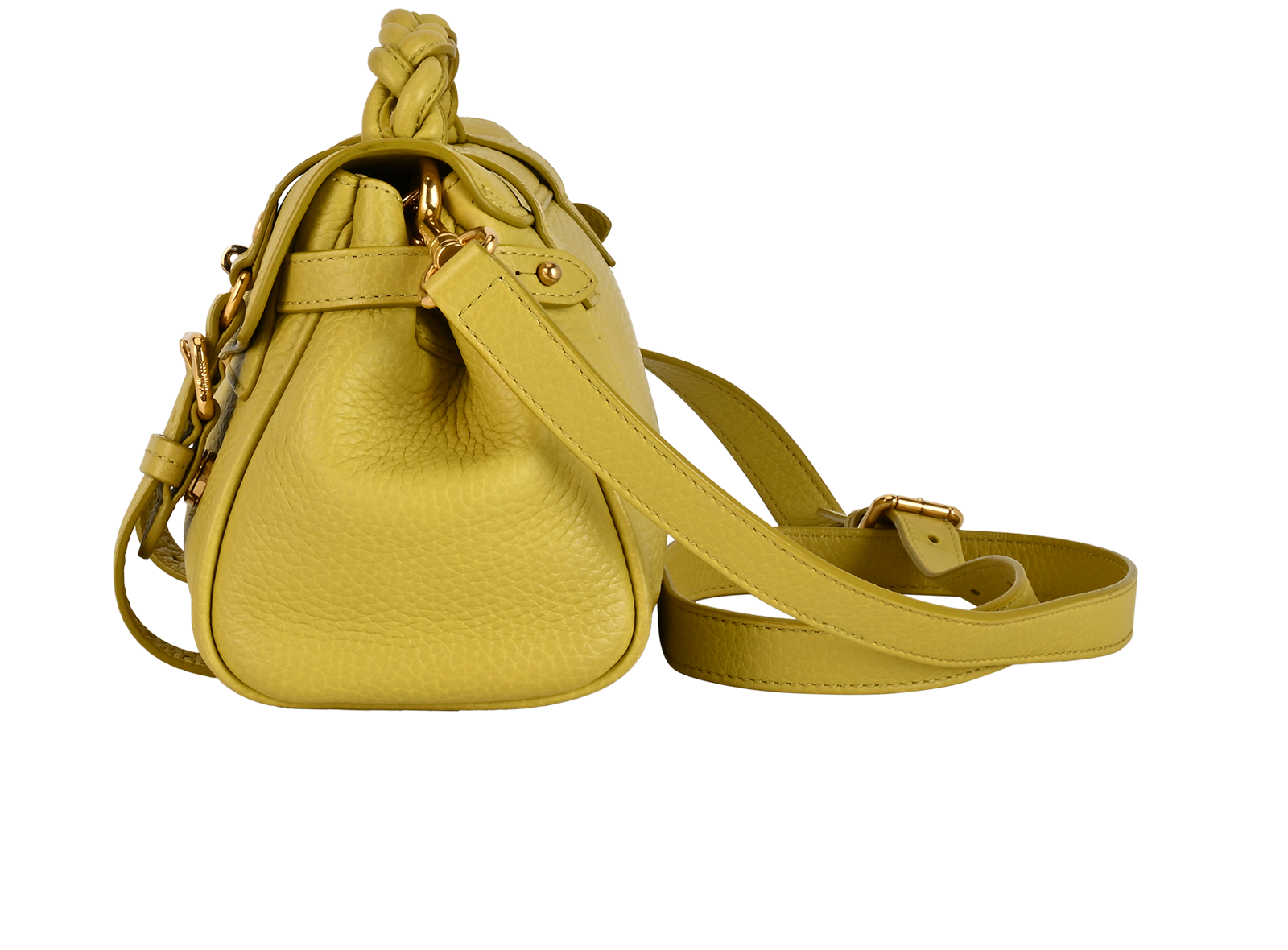 Mini Alexa Satchel, &pound;475, Handbags, Green, Leather, Bottom view